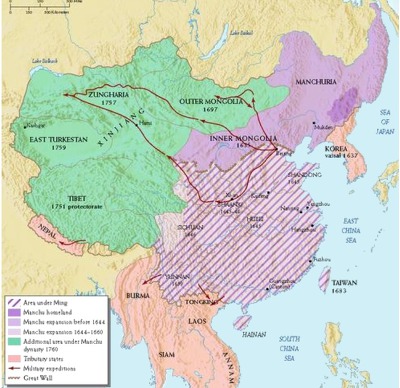 Územní vývoj Číny, málo známá mapa
